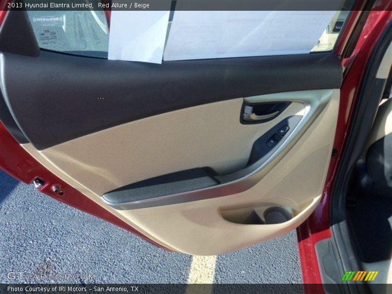 Red Allure / Beige 2013 Hyundai Elantra Limited