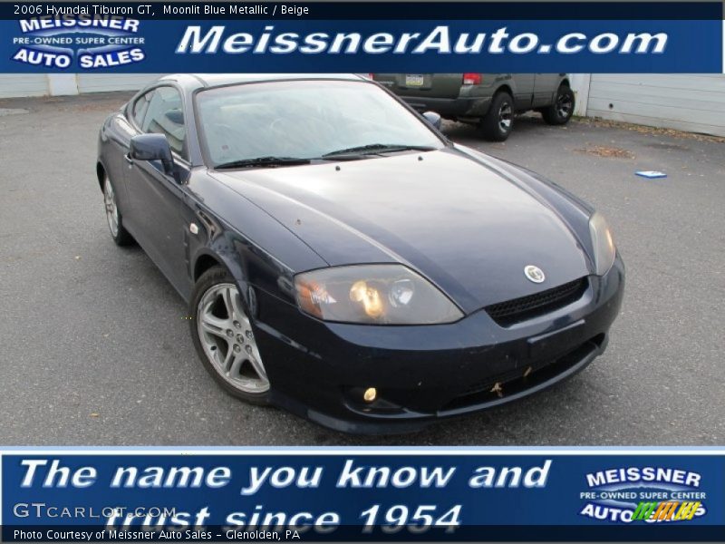 Moonlit Blue Metallic / Beige 2006 Hyundai Tiburon GT