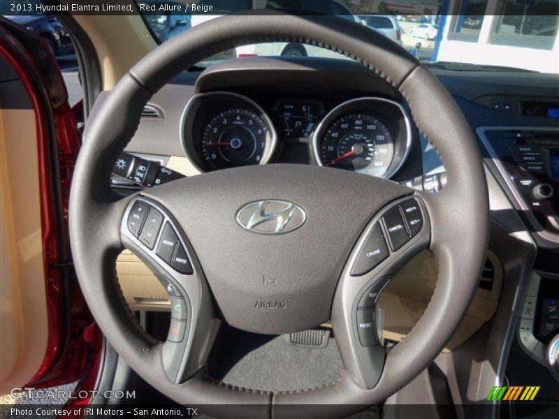 Red Allure / Beige 2013 Hyundai Elantra Limited