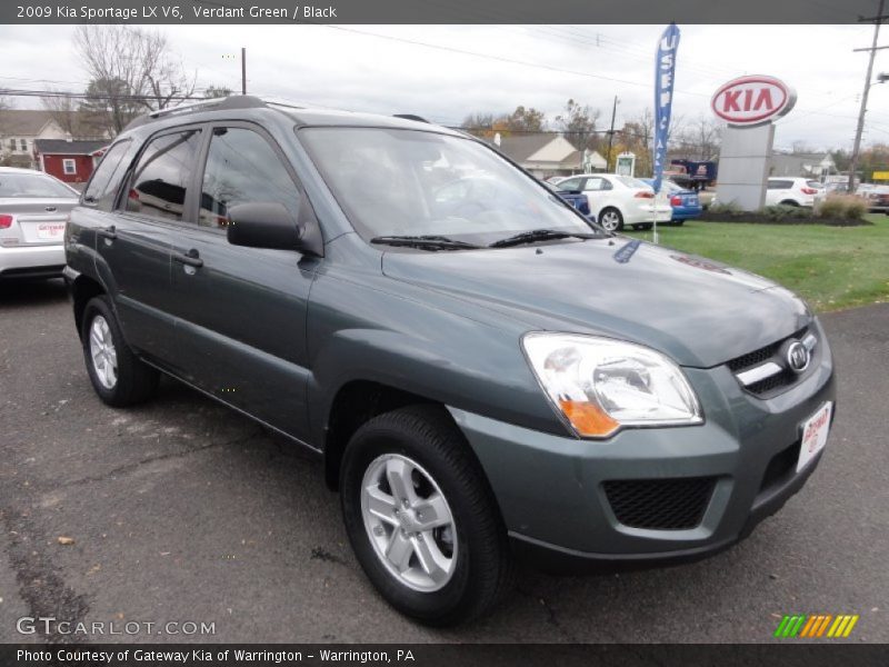 Verdant Green / Black 2009 Kia Sportage LX V6