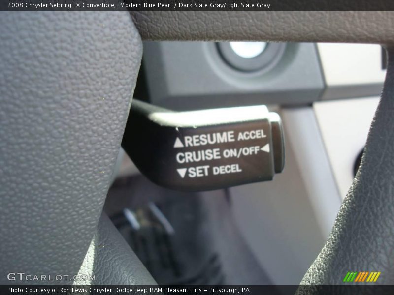 Modern Blue Pearl / Dark Slate Gray/Light Slate Gray 2008 Chrysler Sebring LX Convertible