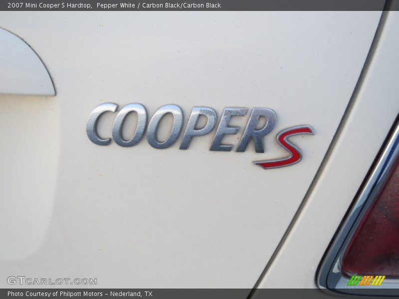 Pepper White / Carbon Black/Carbon Black 2007 Mini Cooper S Hardtop