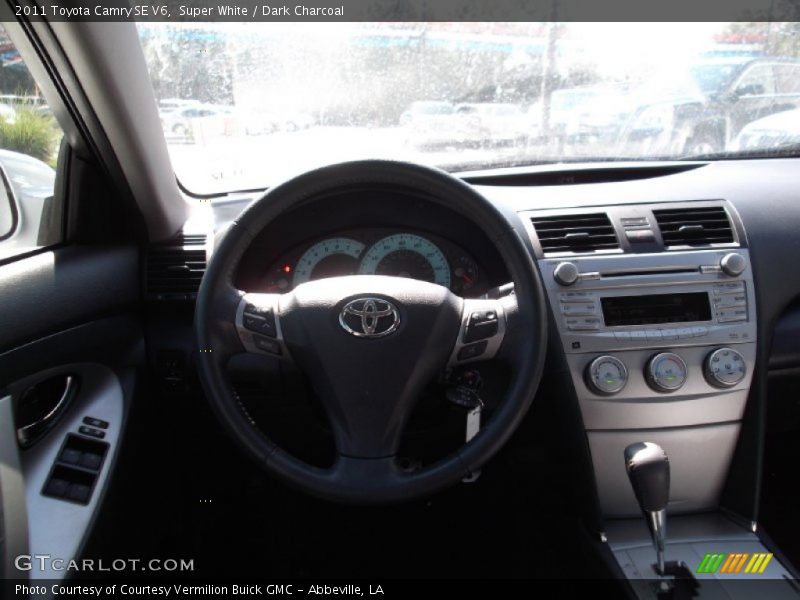 Super White / Dark Charcoal 2011 Toyota Camry SE V6