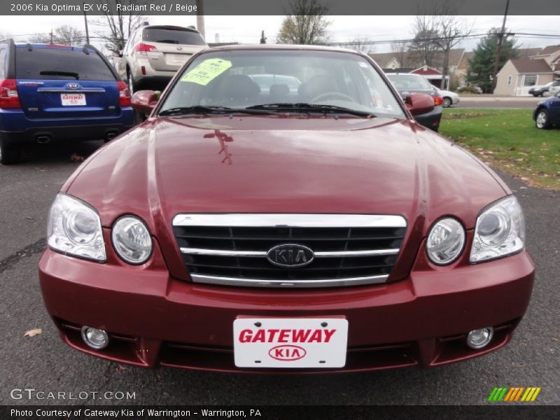 Radiant Red / Beige 2006 Kia Optima EX V6