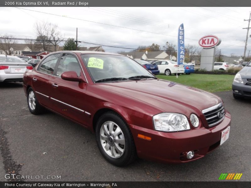 Radiant Red / Beige 2006 Kia Optima EX V6