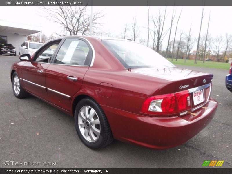 Radiant Red / Beige 2006 Kia Optima EX V6