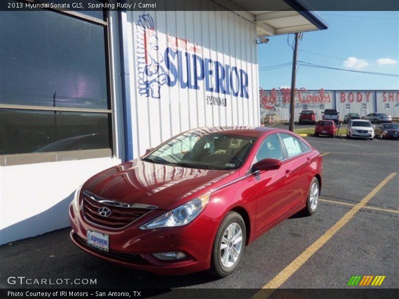 Sparkling Ruby / Camel 2013 Hyundai Sonata GLS