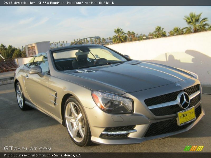 Paladium Silver Metallic / Black 2013 Mercedes-Benz SL 550 Roadster
