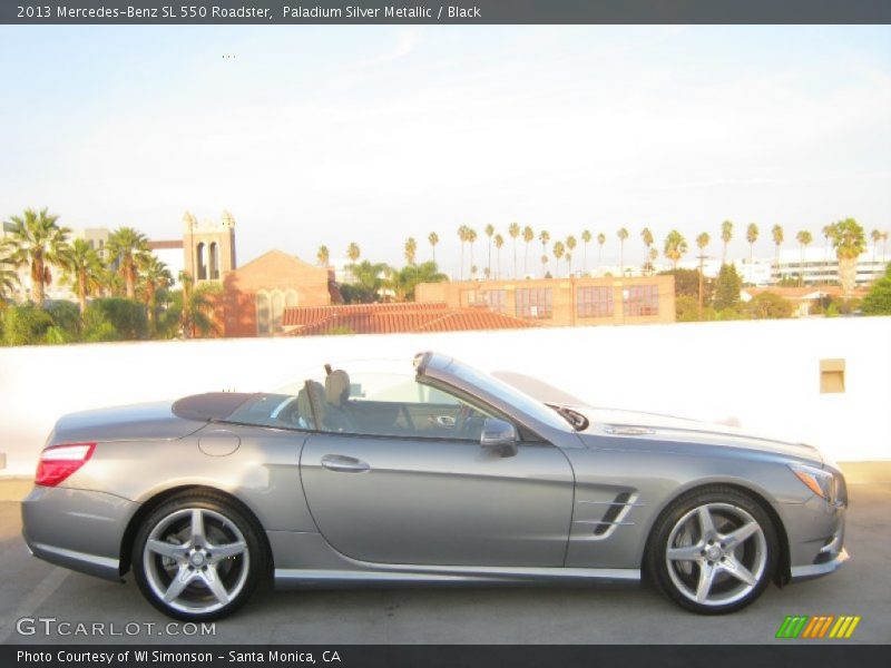Paladium Silver Metallic / Black 2013 Mercedes-Benz SL 550 Roadster