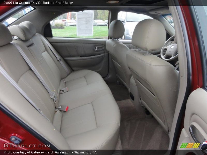 Rear Seat of 2006 Optima EX V6