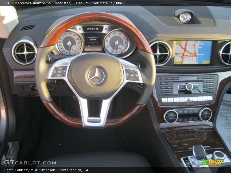 Paladium Silver Metallic / Black 2013 Mercedes-Benz SL 550 Roadster