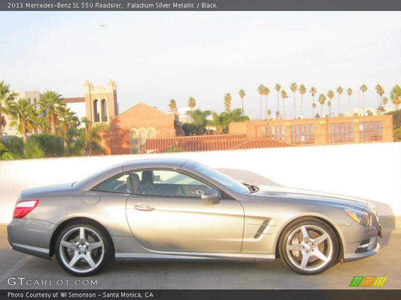 Paladium Silver Metallic / Black 2013 Mercedes-Benz SL 550 Roadster