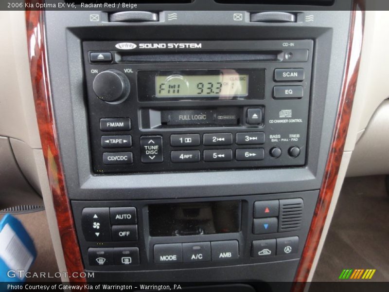 Controls of 2006 Optima EX V6