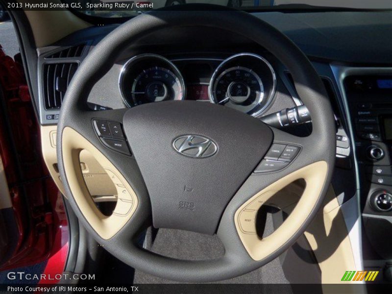 Sparkling Ruby / Camel 2013 Hyundai Sonata GLS