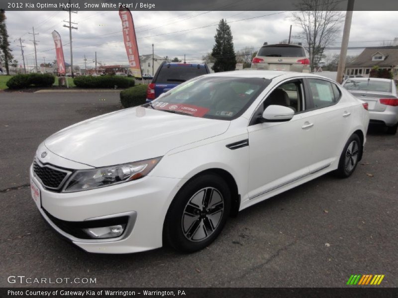 Snow White Pearl / Beige 2012 Kia Optima Hybrid