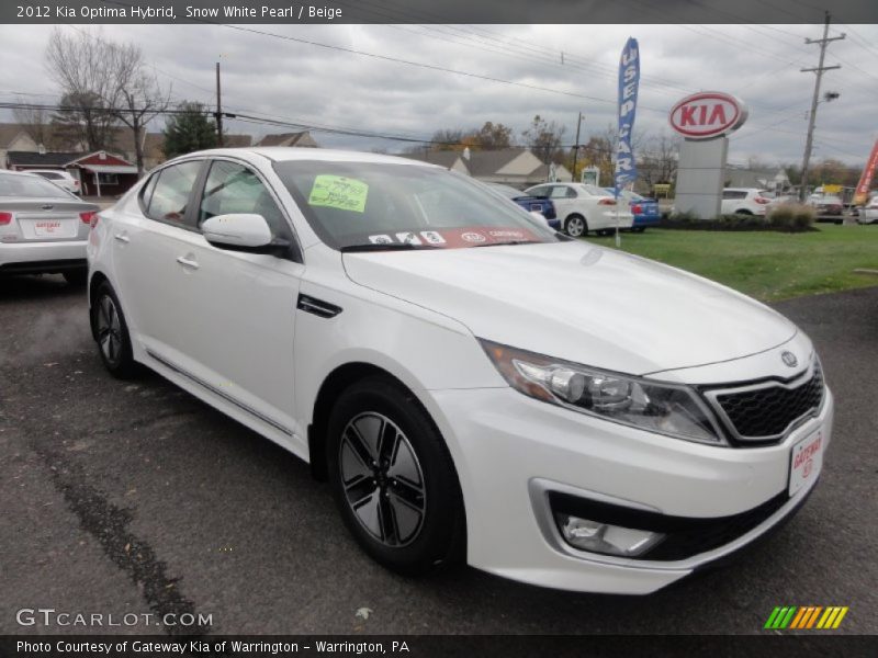 Snow White Pearl / Beige 2012 Kia Optima Hybrid