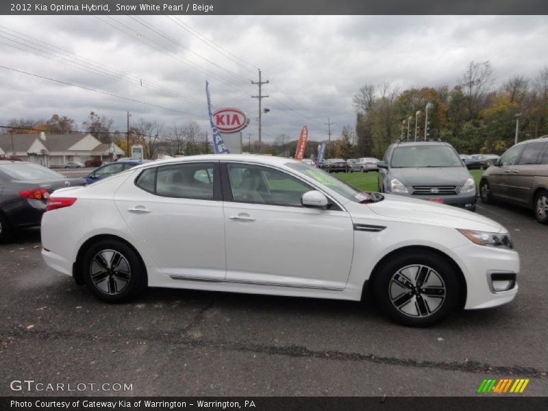 Snow White Pearl / Beige 2012 Kia Optima Hybrid