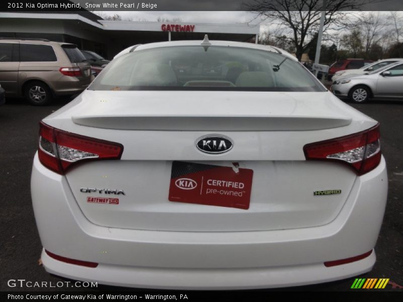 Snow White Pearl / Beige 2012 Kia Optima Hybrid