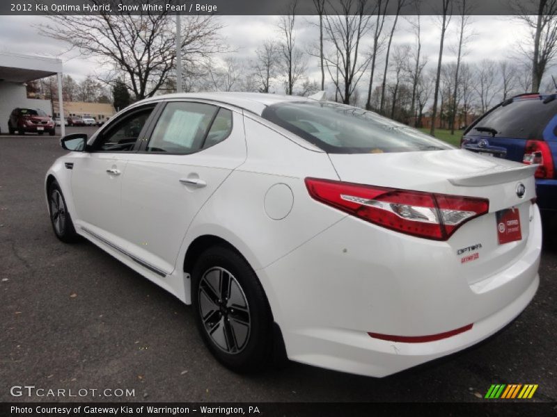 Snow White Pearl / Beige 2012 Kia Optima Hybrid