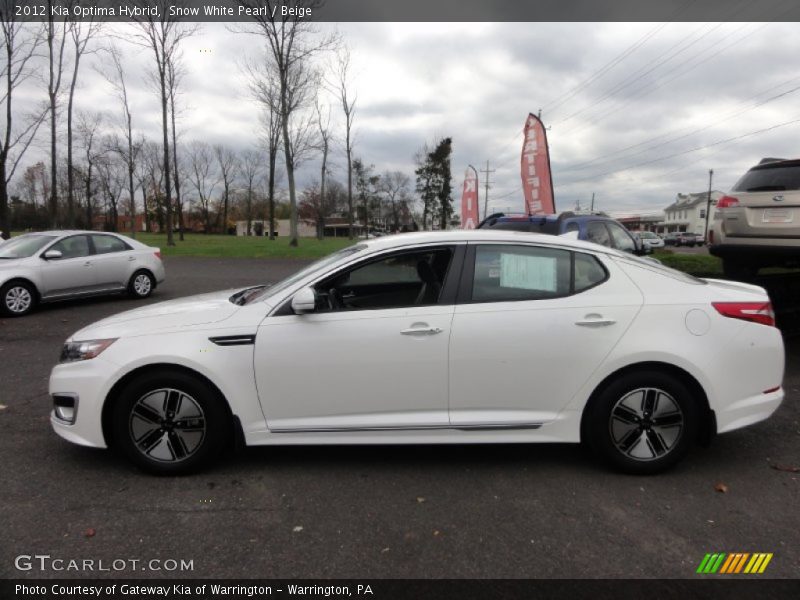 Snow White Pearl / Beige 2012 Kia Optima Hybrid