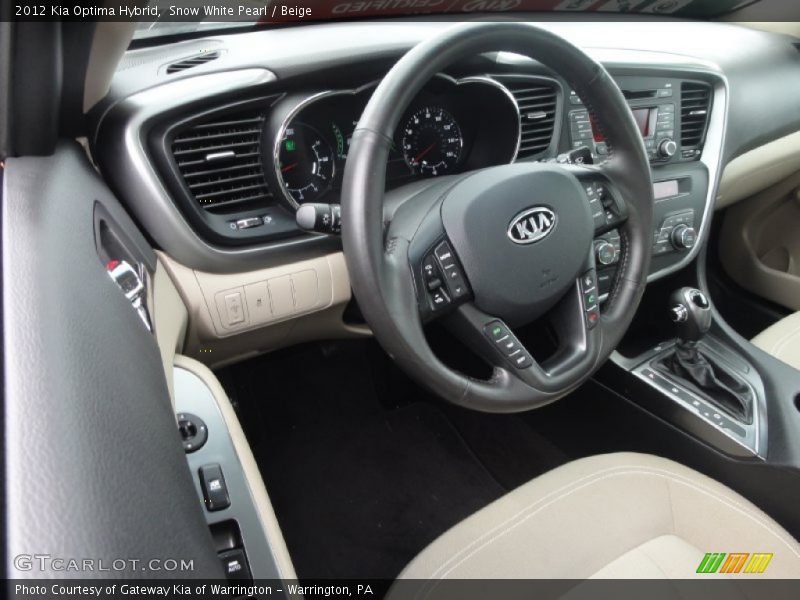Snow White Pearl / Beige 2012 Kia Optima Hybrid