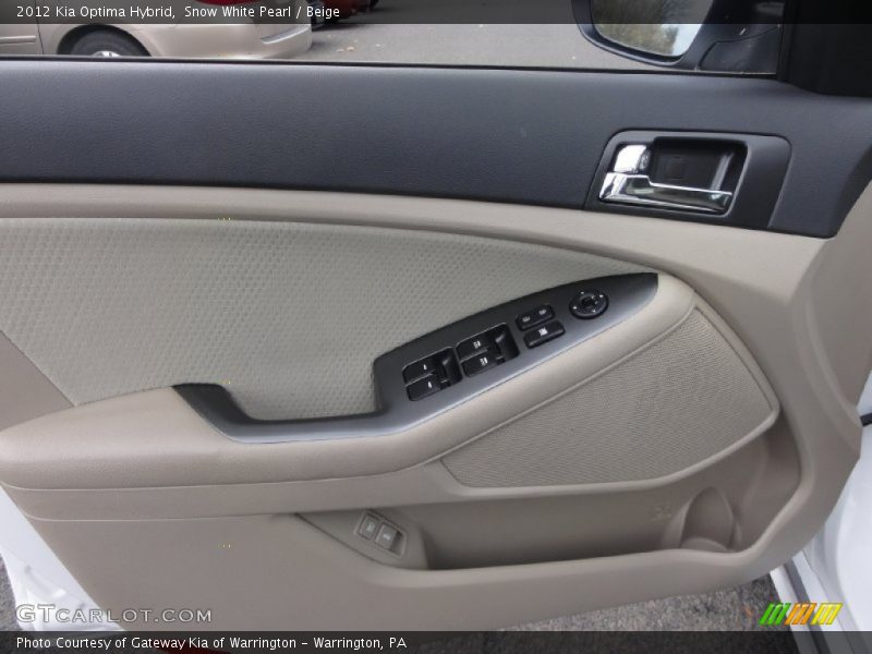 Snow White Pearl / Beige 2012 Kia Optima Hybrid