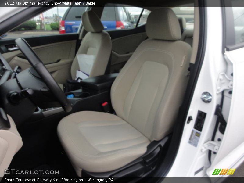 Snow White Pearl / Beige 2012 Kia Optima Hybrid