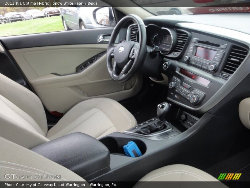 Snow White Pearl / Beige 2012 Kia Optima Hybrid