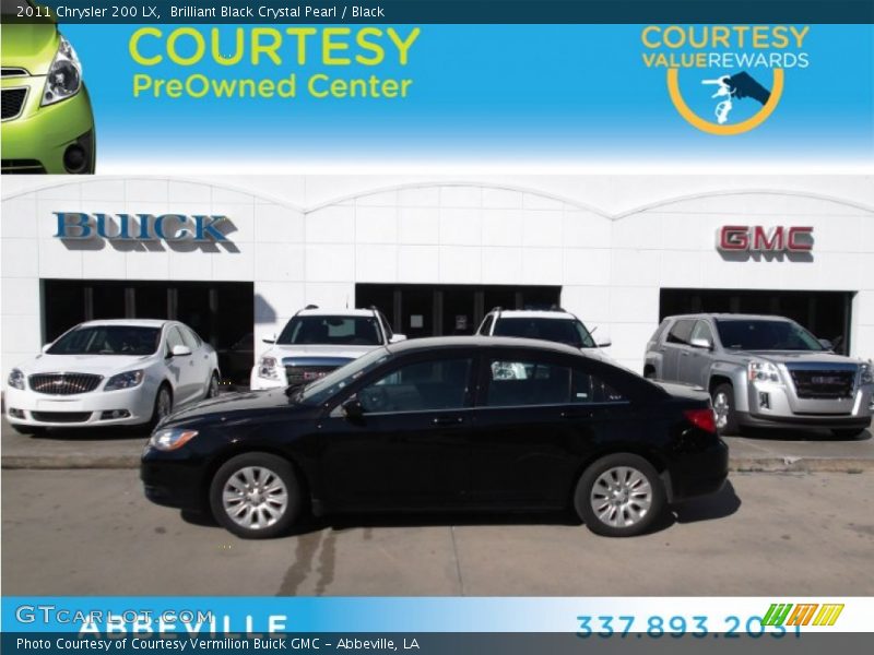 Brilliant Black Crystal Pearl / Black 2011 Chrysler 200 LX