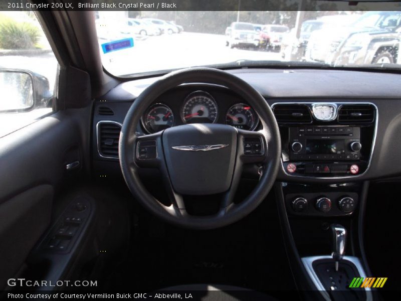 Brilliant Black Crystal Pearl / Black 2011 Chrysler 200 LX