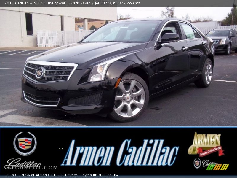 Black Raven / Jet Black/Jet Black Accents 2013 Cadillac ATS 3.6L Luxury AWD