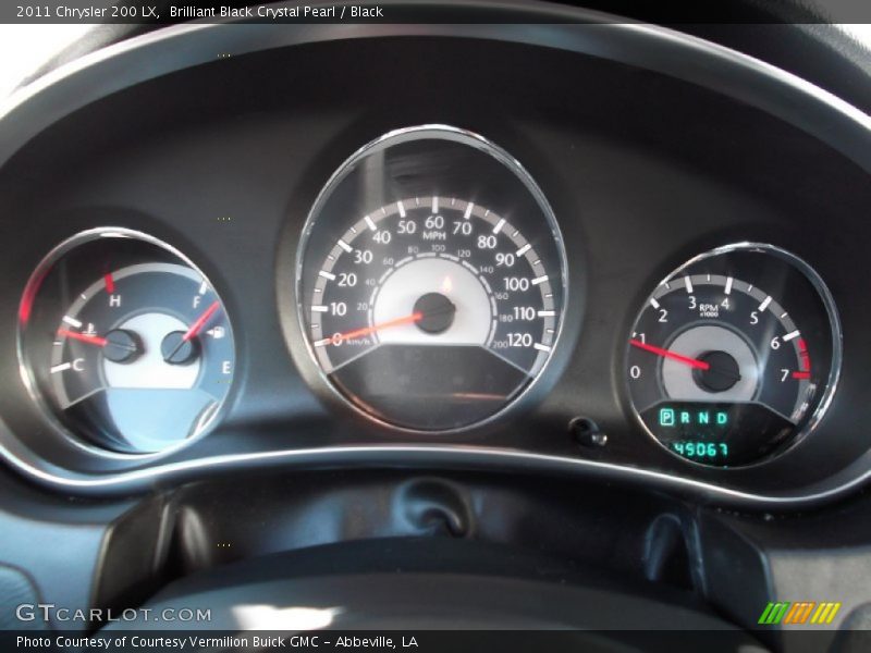 Brilliant Black Crystal Pearl / Black 2011 Chrysler 200 LX