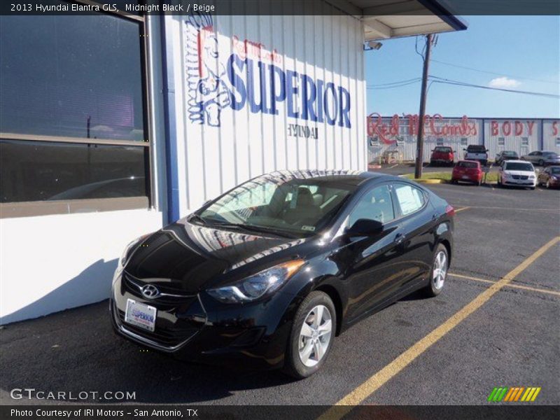 Midnight Black / Beige 2013 Hyundai Elantra GLS