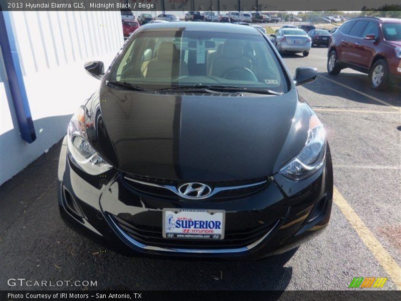 Midnight Black / Beige 2013 Hyundai Elantra GLS