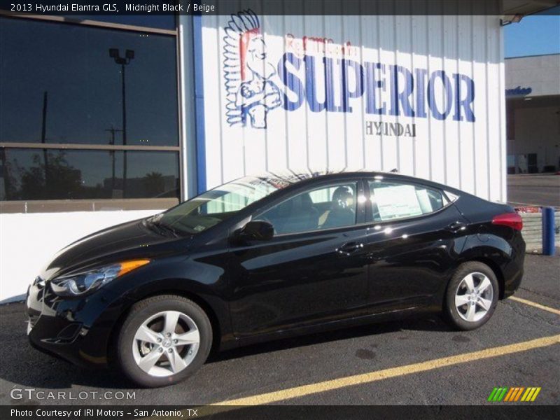 Midnight Black / Beige 2013 Hyundai Elantra GLS