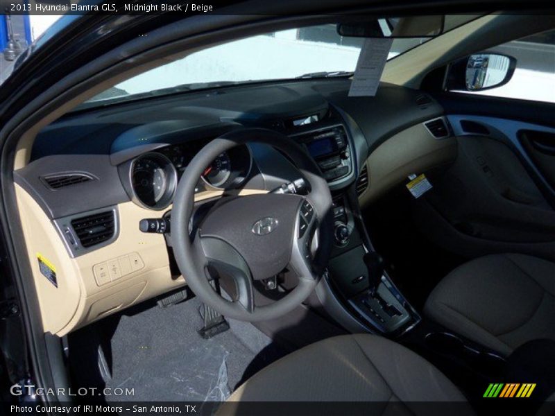 Midnight Black / Beige 2013 Hyundai Elantra GLS