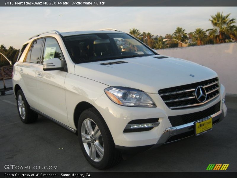 Arctic White / Black 2013 Mercedes-Benz ML 350 4Matic