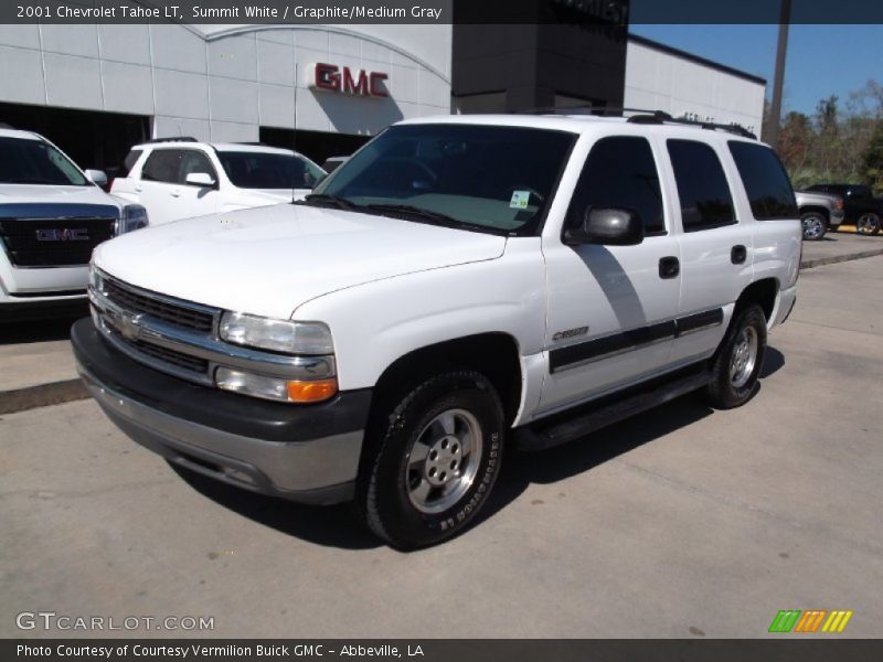 Summit White / Graphite/Medium Gray 2001 Chevrolet Tahoe LT
