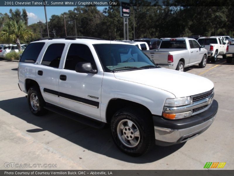 Summit White / Graphite/Medium Gray 2001 Chevrolet Tahoe LT