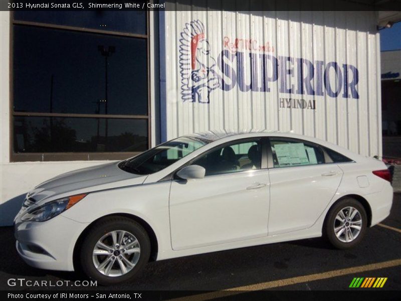 Shimmering White / Camel 2013 Hyundai Sonata GLS