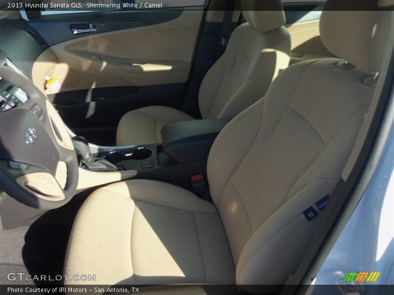 Shimmering White / Camel 2013 Hyundai Sonata GLS