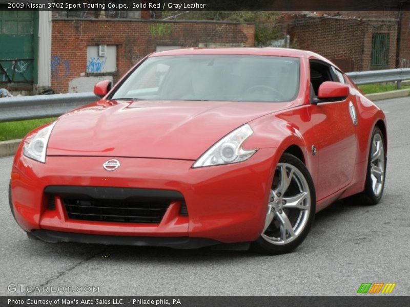 Solid Red / Gray Leather 2009 Nissan 370Z Sport Touring Coupe