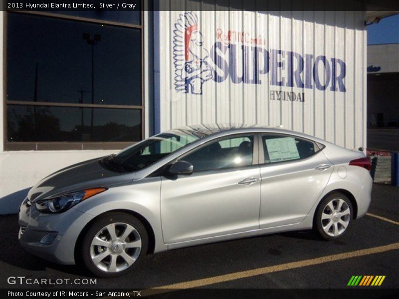 Silver / Gray 2013 Hyundai Elantra Limited