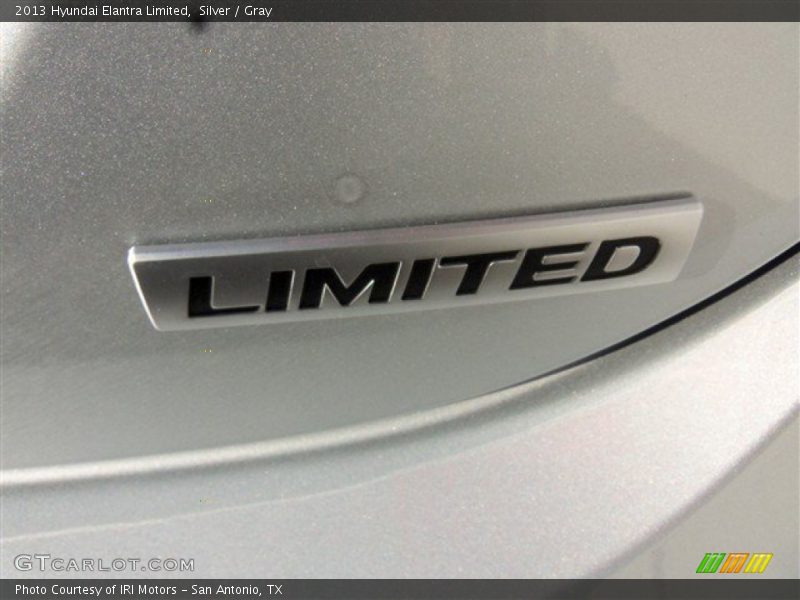 Silver / Gray 2013 Hyundai Elantra Limited