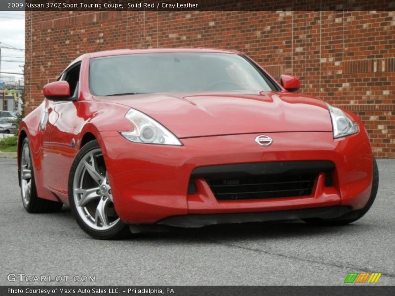 Solid Red / Gray Leather 2009 Nissan 370Z Sport Touring Coupe