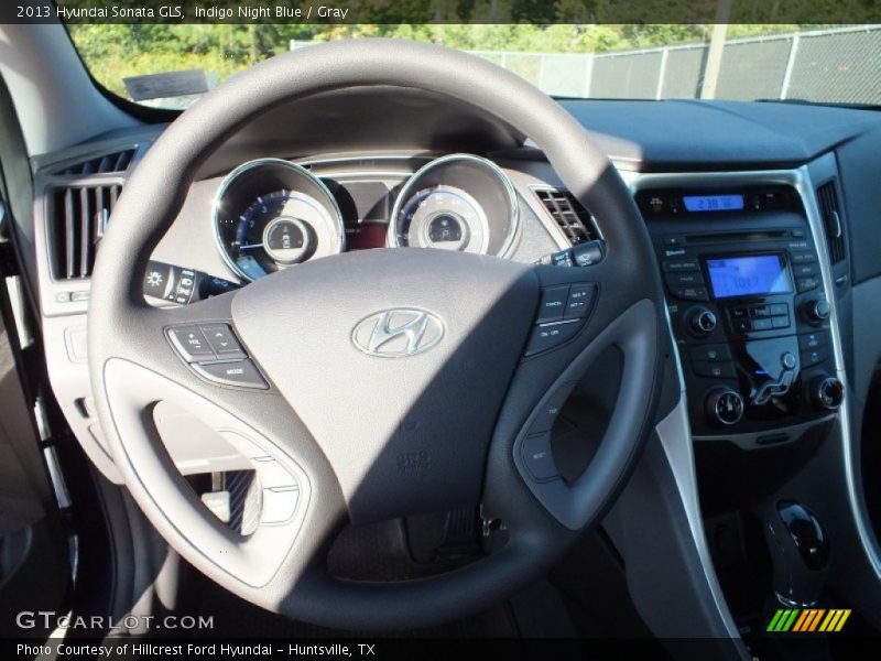 Indigo Night Blue / Gray 2013 Hyundai Sonata GLS