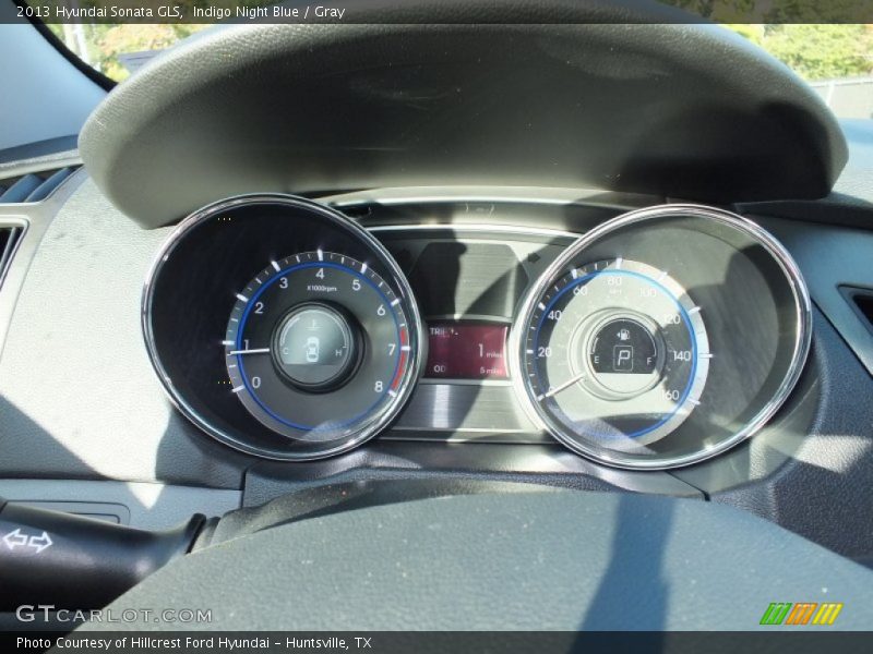 Indigo Night Blue / Gray 2013 Hyundai Sonata GLS