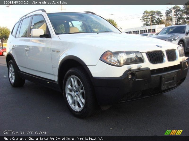 Alpine White / Sand Beige 2004 BMW X3 2.5i
