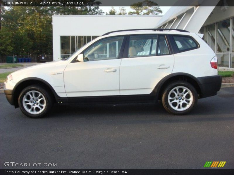 Alpine White / Sand Beige 2004 BMW X3 2.5i