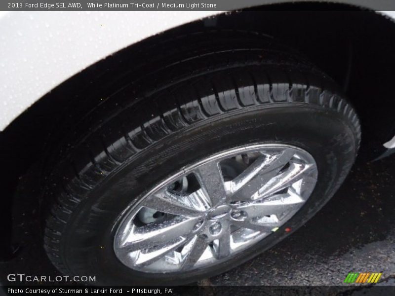 White Platinum Tri-Coat / Medium Light Stone 2013 Ford Edge SEL AWD